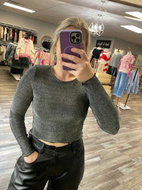 Day + Moon - Metallic Long Sleeve Layer Top