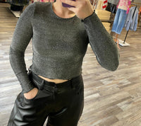 Day + Moon - Metallic Long Sleeve Layer Top