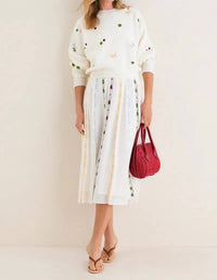 Molli - Esperance Jacquard Midi Skirt