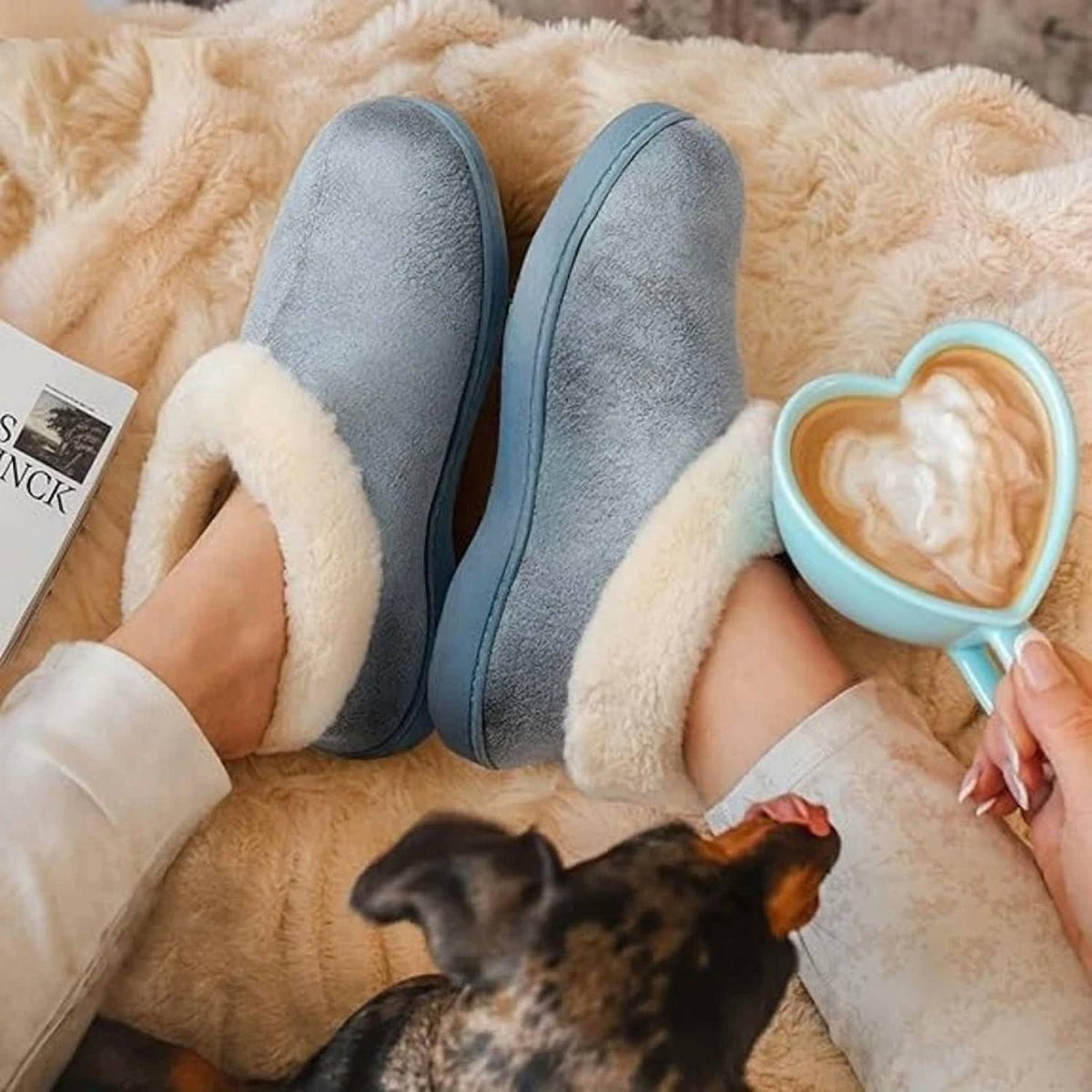 Everfoams - Women's Microsuede Cozy Memory Foam Winter Slippers