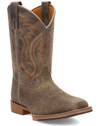 DAN POST. Boys Youth Beasley Leather Boot in grey blue - kids' boots - detail view
