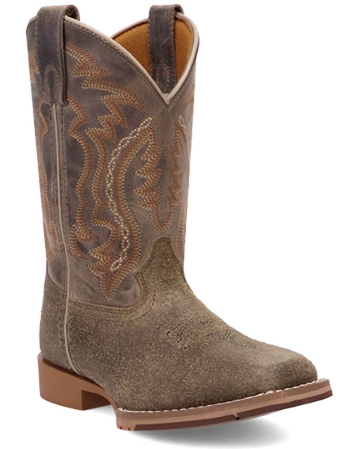 DAN POST. Boys Youth Beasley Leather Boot in grey blue - kids' boots - detail view