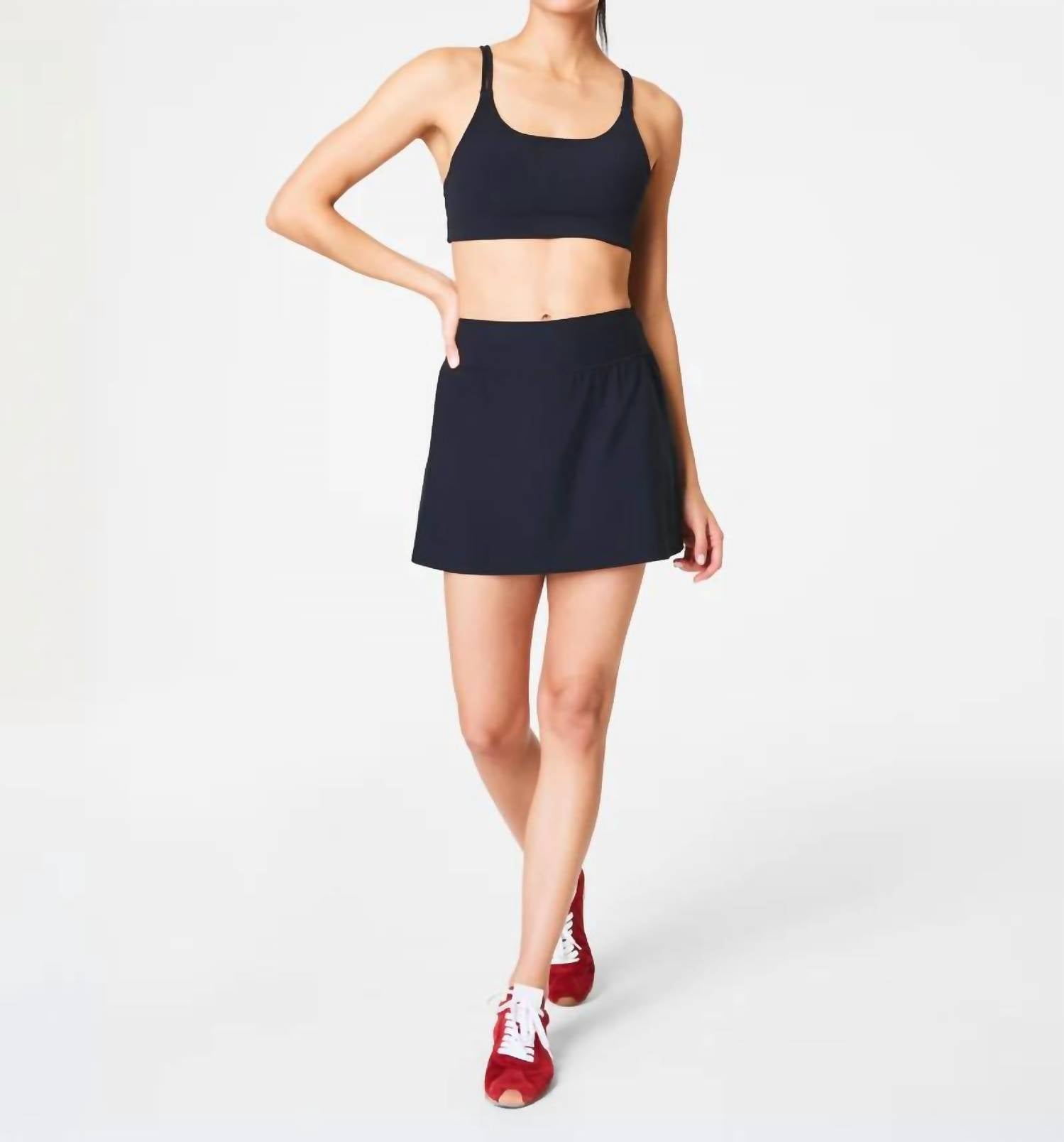 Spanx Low Impact Sports Bra in black - women's intimate - alternate view