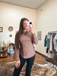 Powder River - Rustic Aztec Pullover Top