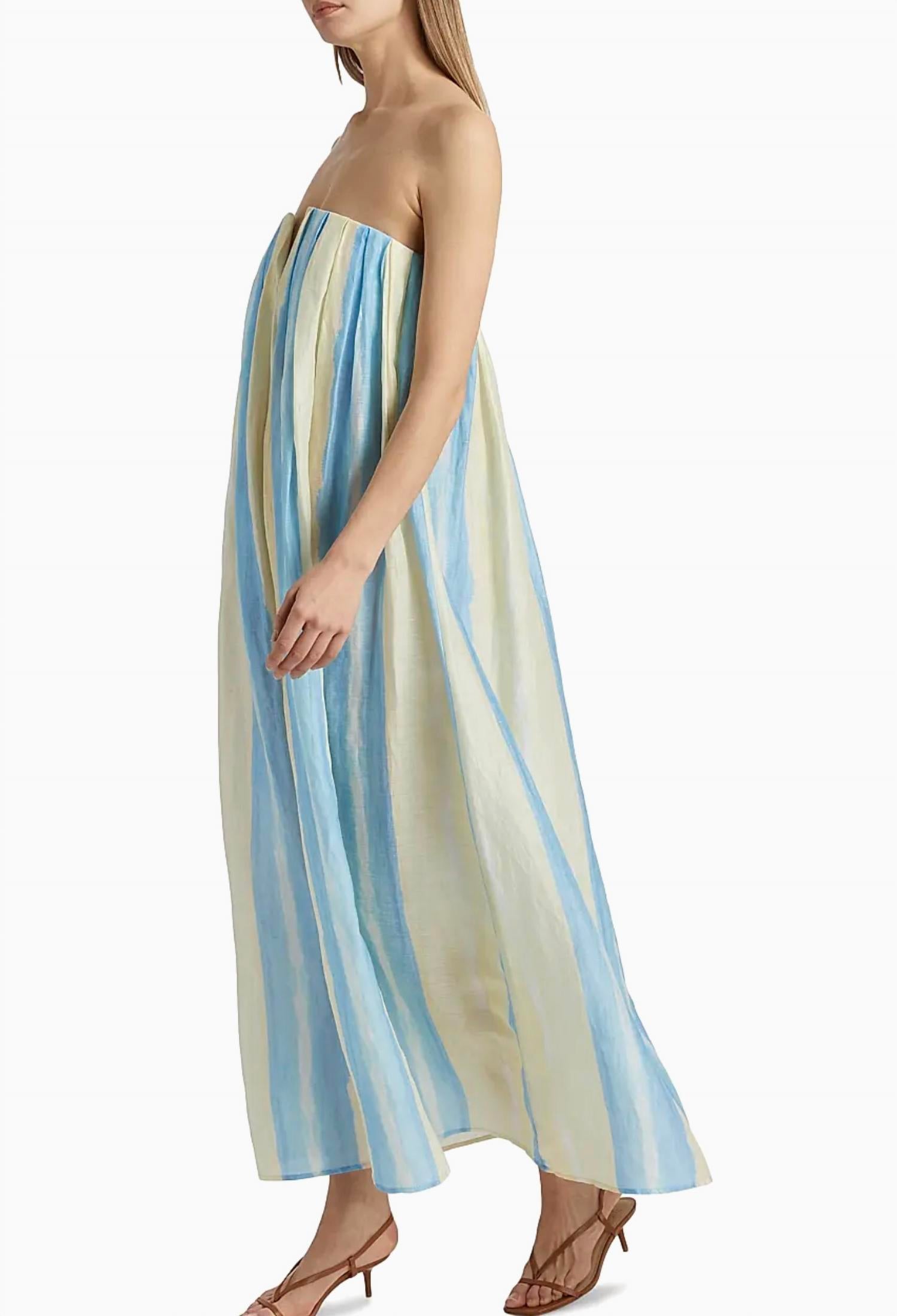 SIGNIFICANT OTHER Juniper Maxi Dress in saffron stripe - women's dress - view 4