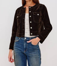 Rails Capistrano Denim Jacket in chocolate flocking - women's jacket