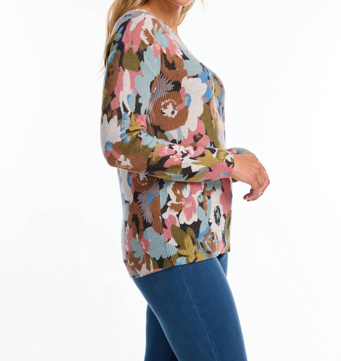 Fdj - Paulla Printed V-neck Sweater