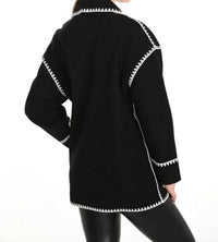 Frank Lyman - Bellona Long Jacket With Contrast Stitching
