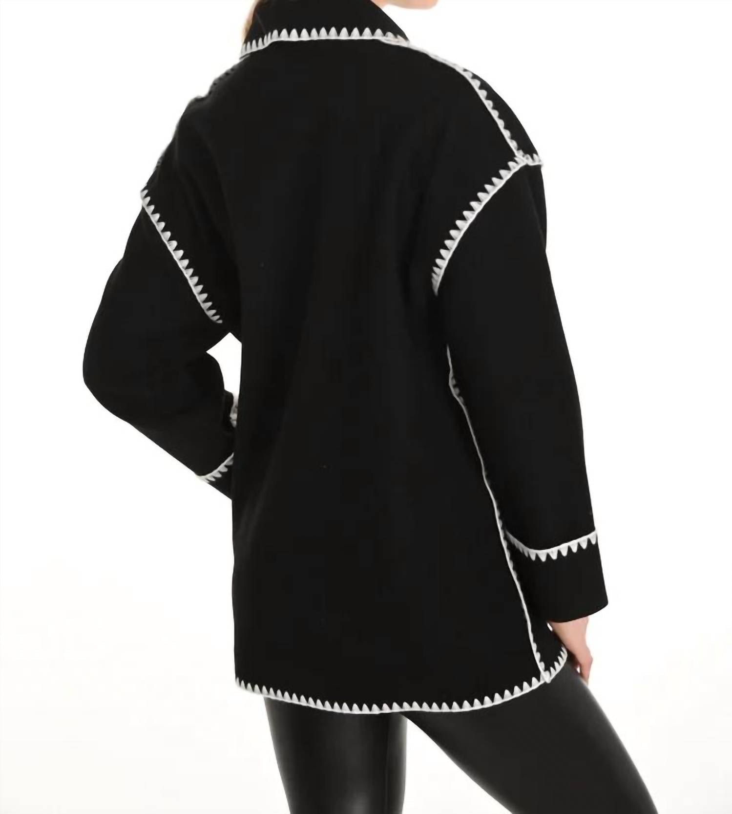 Frank Lyman - Bellona Long Jacket With Contrast Stitching