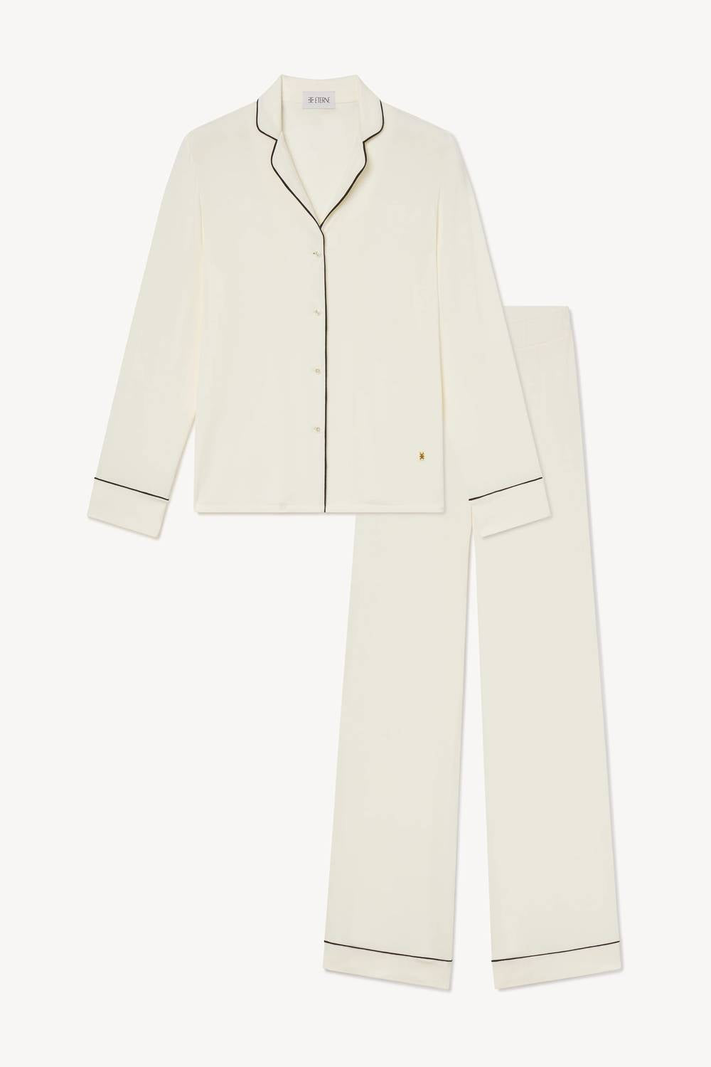 Eterne - Women's Long Sleeve Top and Pull-On Pants Pajama Set