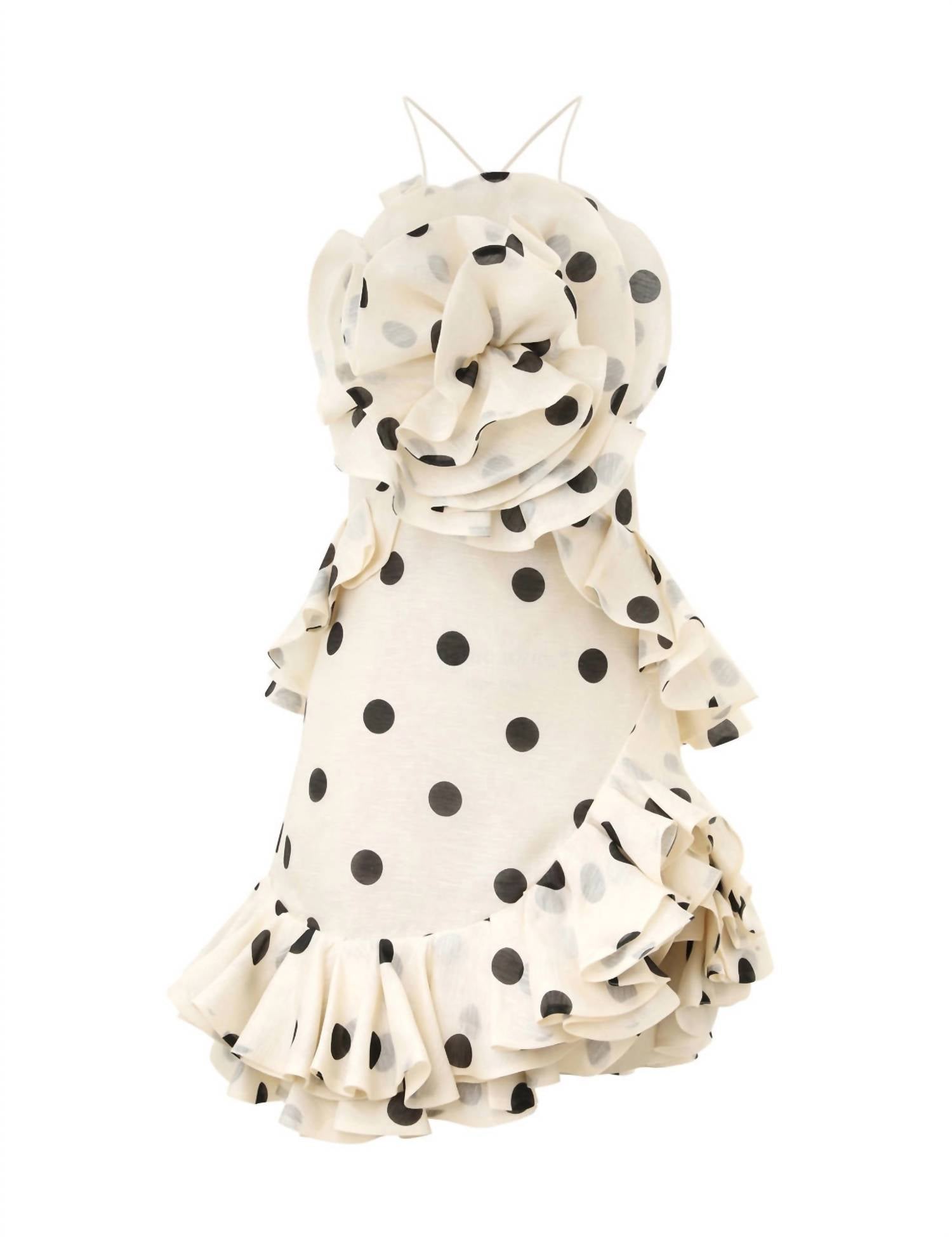 Zimmermann - Crush Ruffle Halter Mini Dress