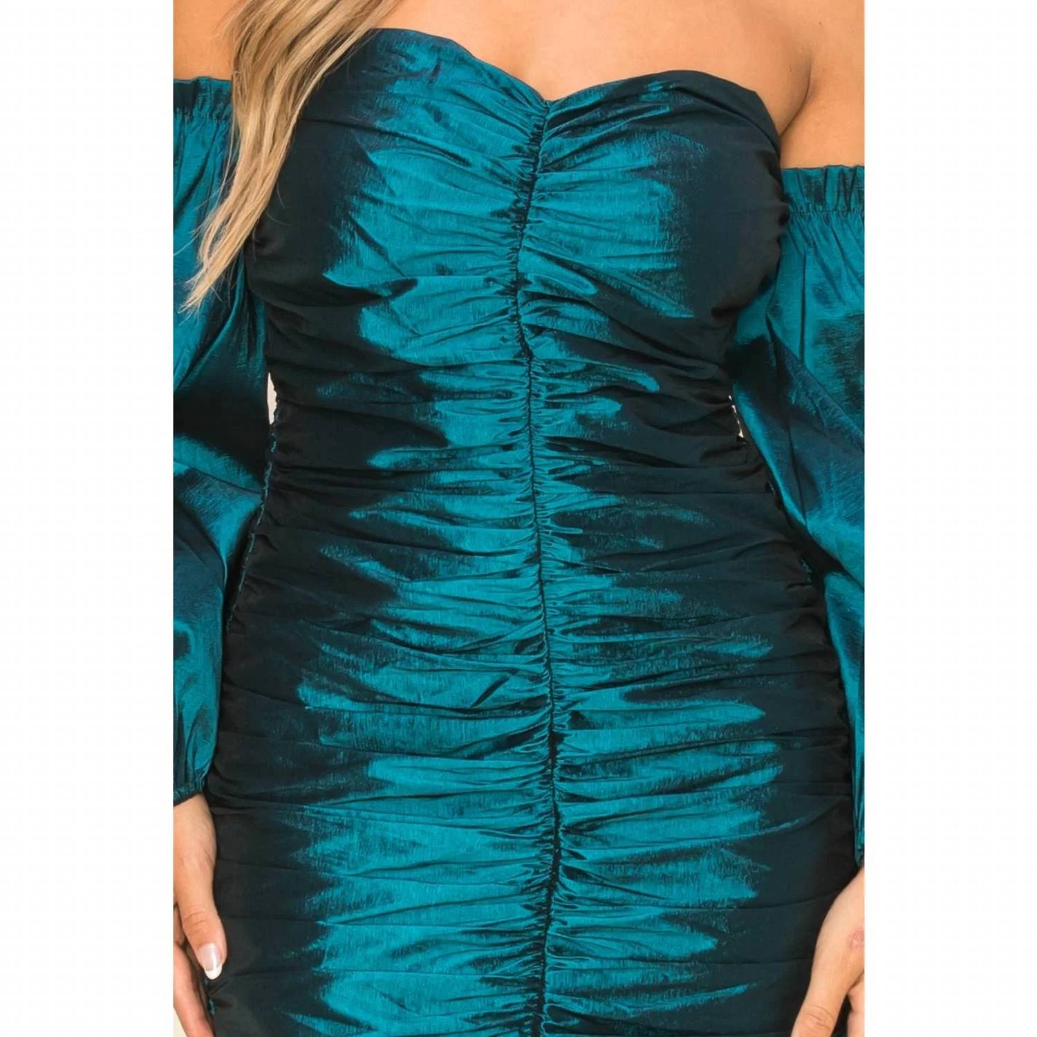 Hyfve - Reagan Off-shoulder Ruched Mini Dress