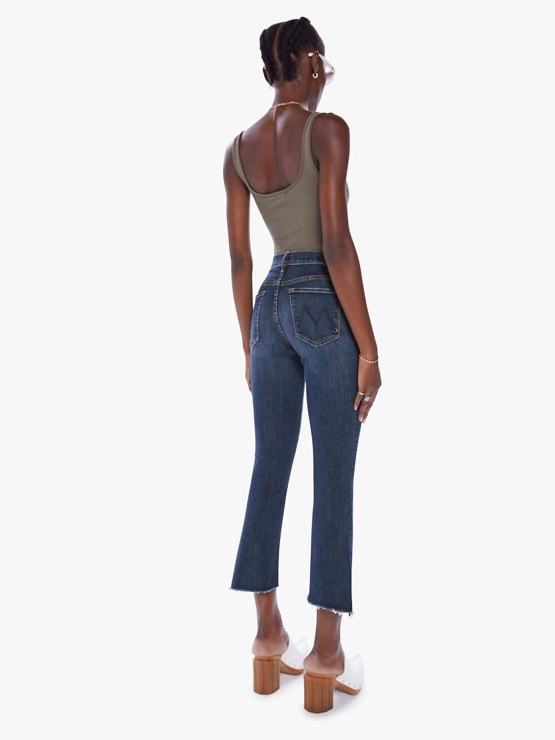 Mother The Insider Crop discount Step Fray Jeans