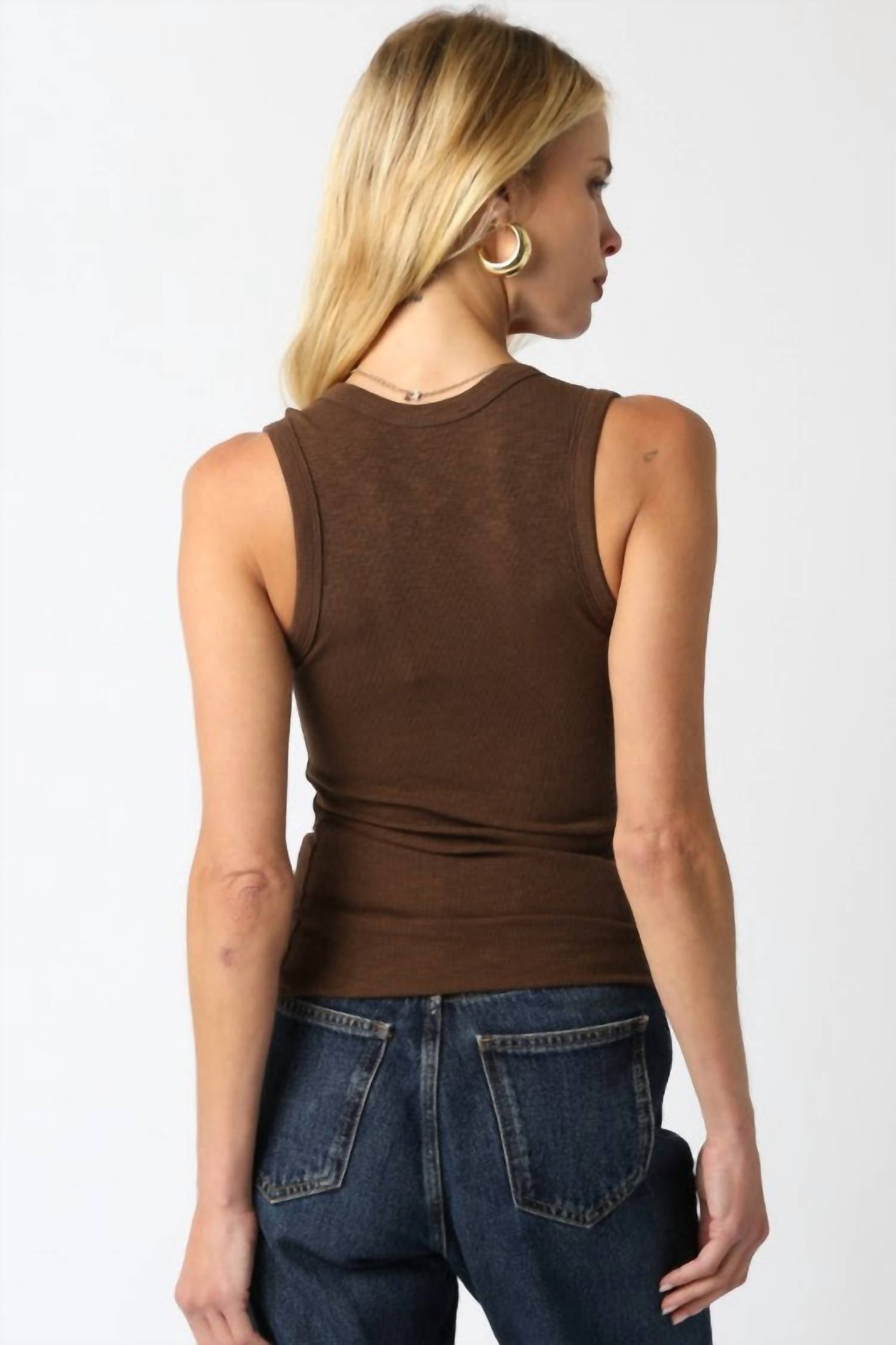 Olivaceous - Kylie Scoop Tank Top