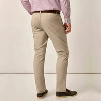 JOHNNIE-O Atlas Lightweight Stretch 5-Pocket Pant - 32" in sage - men's pants - detail view