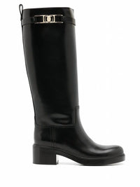 Salvatore Ferragamo Women's Gancini 55mm Knee Boot in black - women's shoe
