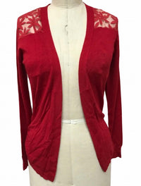 Papillon - Lace Back Long Sleeve Waterfall Cardigan
