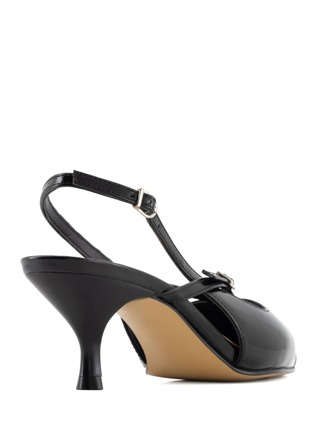 Andrea Women's Pointed-toe Crossover Slingback Pump in black - women's heels - detail view