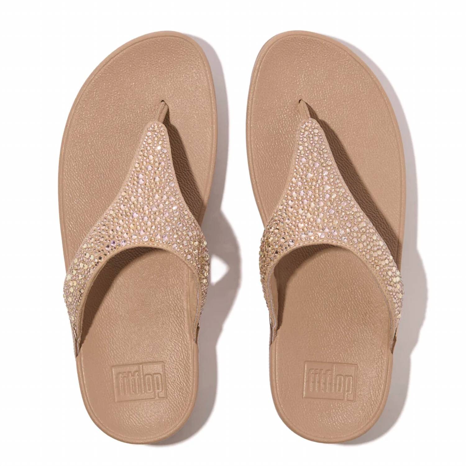 Fitflop - Women's Lulu Crystal Embellished Toe Post Sandals