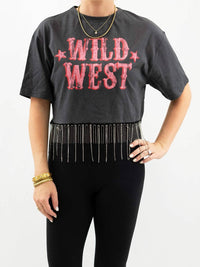 Polagram - Wild West Rhinestone Crop Top