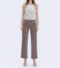 Vervet By Flying Monkey - Rhinestone Embellished Slim Wide Jeans