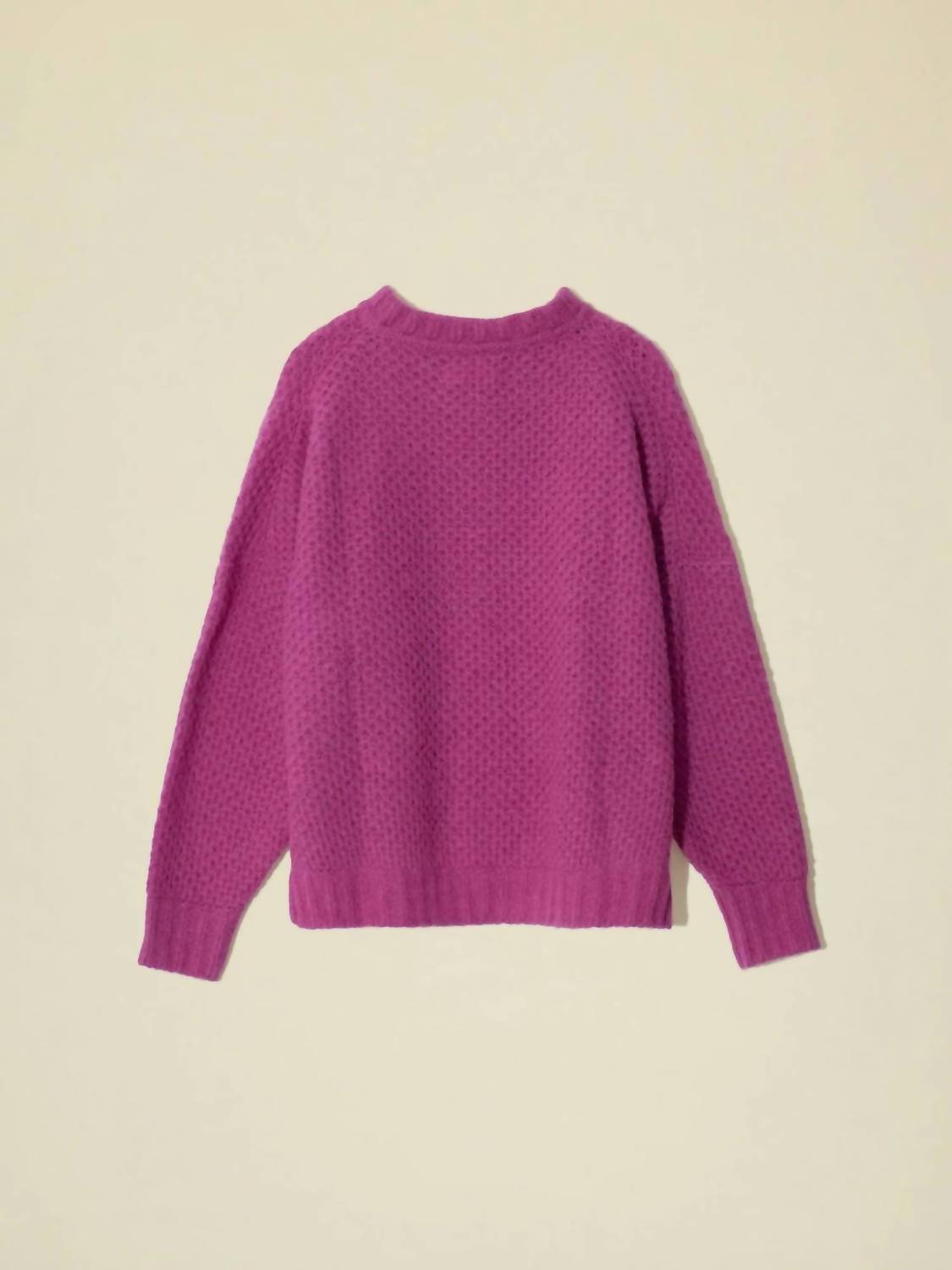 XIRENA Kenden Split Hem Sweater in roselle - women's sweater - detail view