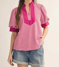 Jodifl - Solid Contrast Detail Top