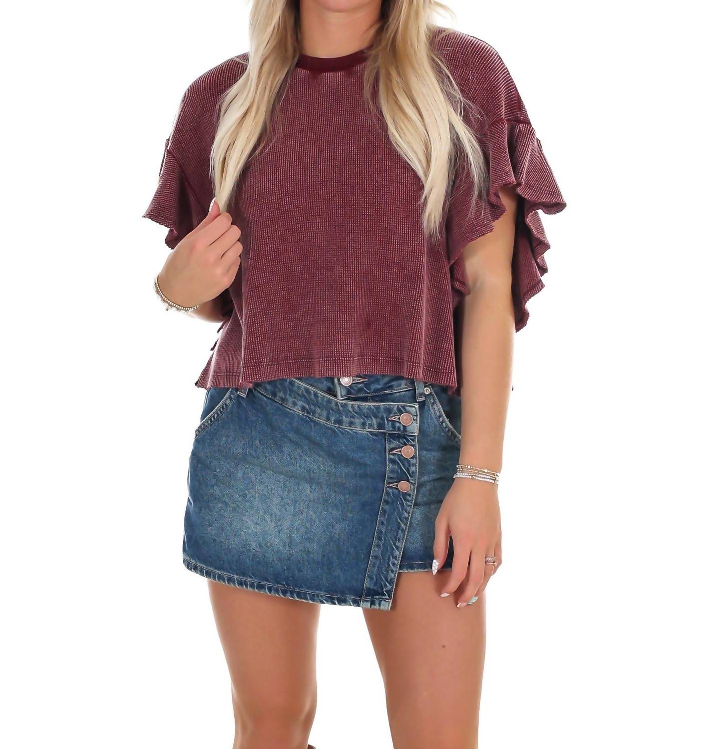 Ee:Some - Morning Brew Waffle Knit Top