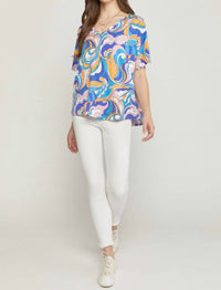 Entro - Abstract V-Neck Top
