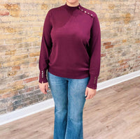 Skies Are Blue - Catalina Mock Neck Sweater