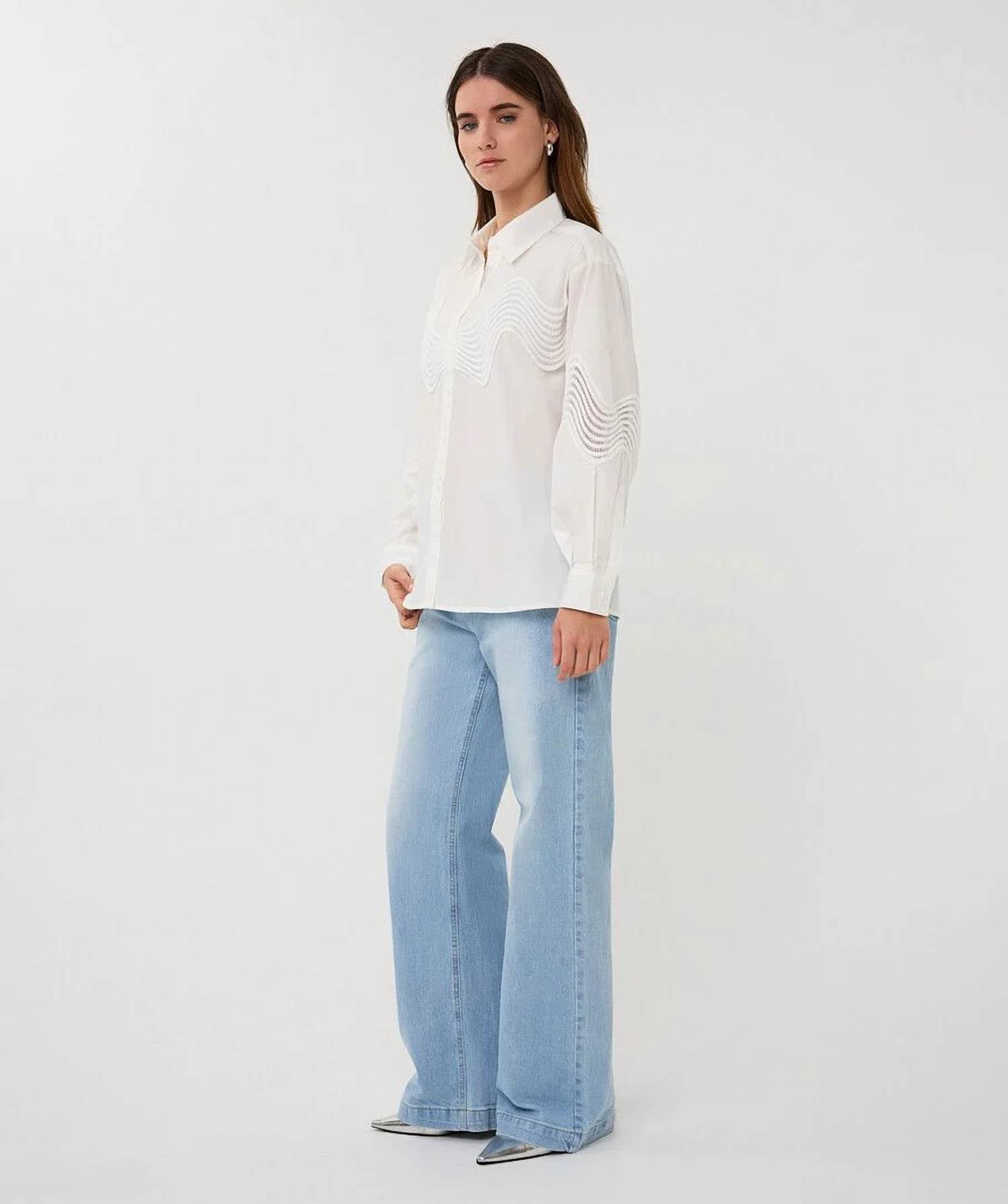 Esqualo - Lill Lace Poplin Blouse