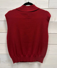 Pixi + Ivy Women's Khor Sweater Blouse in burgundy - women's blouse - detail view