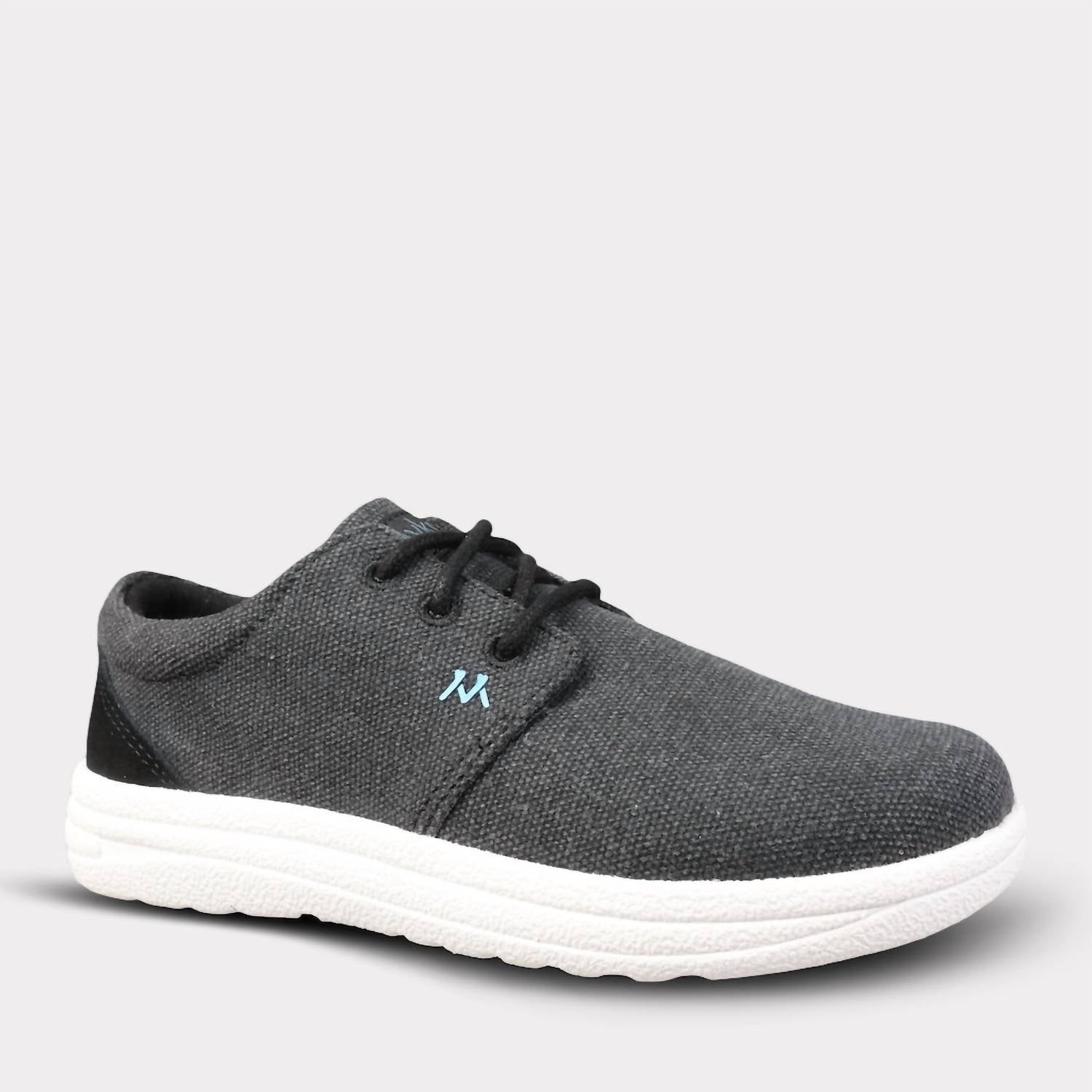 Mykos Kid's Palmer Lace-up Travel Sneaker in black - kids' sneaker - detail view