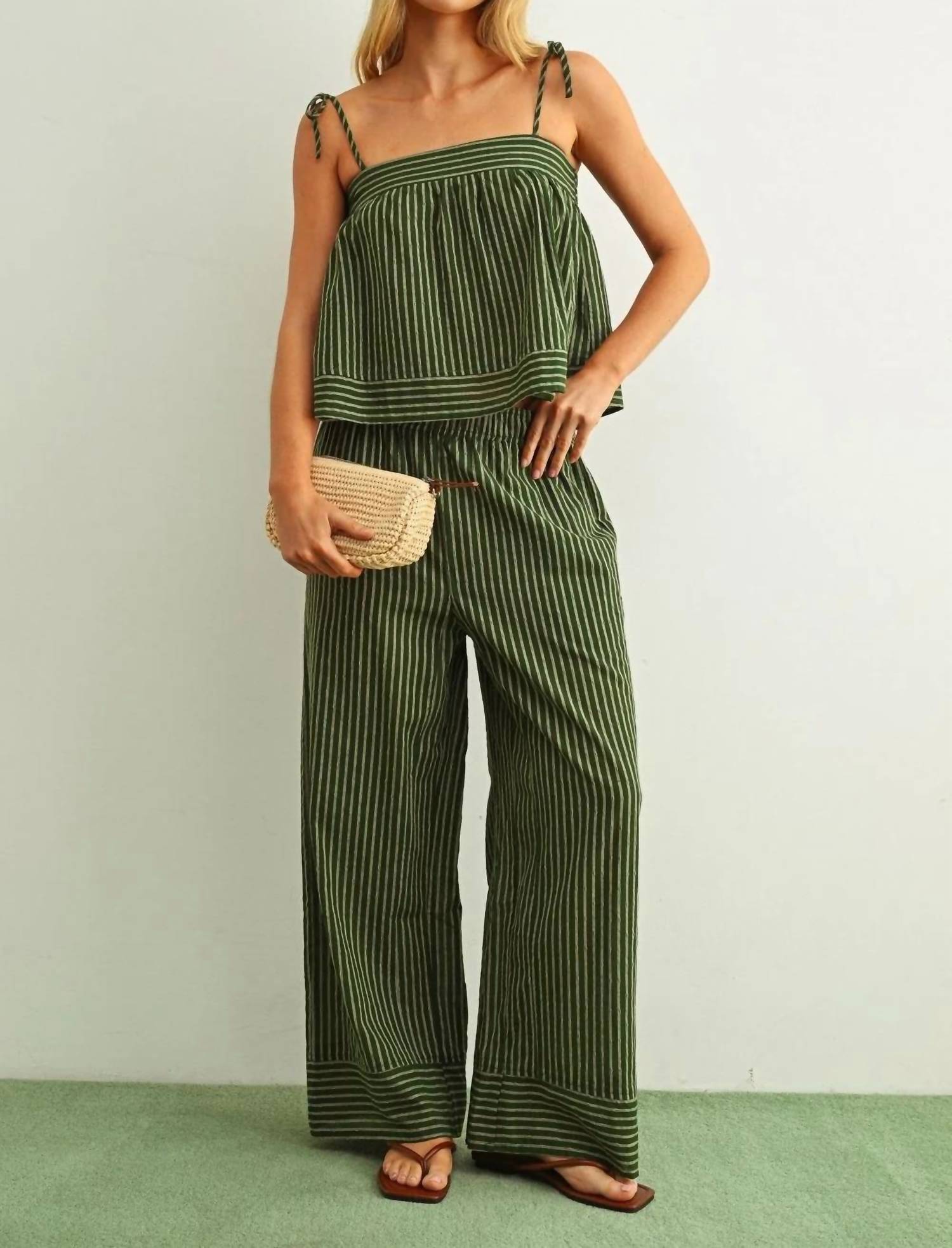 Miou Muse - Market Stripe Tie Top