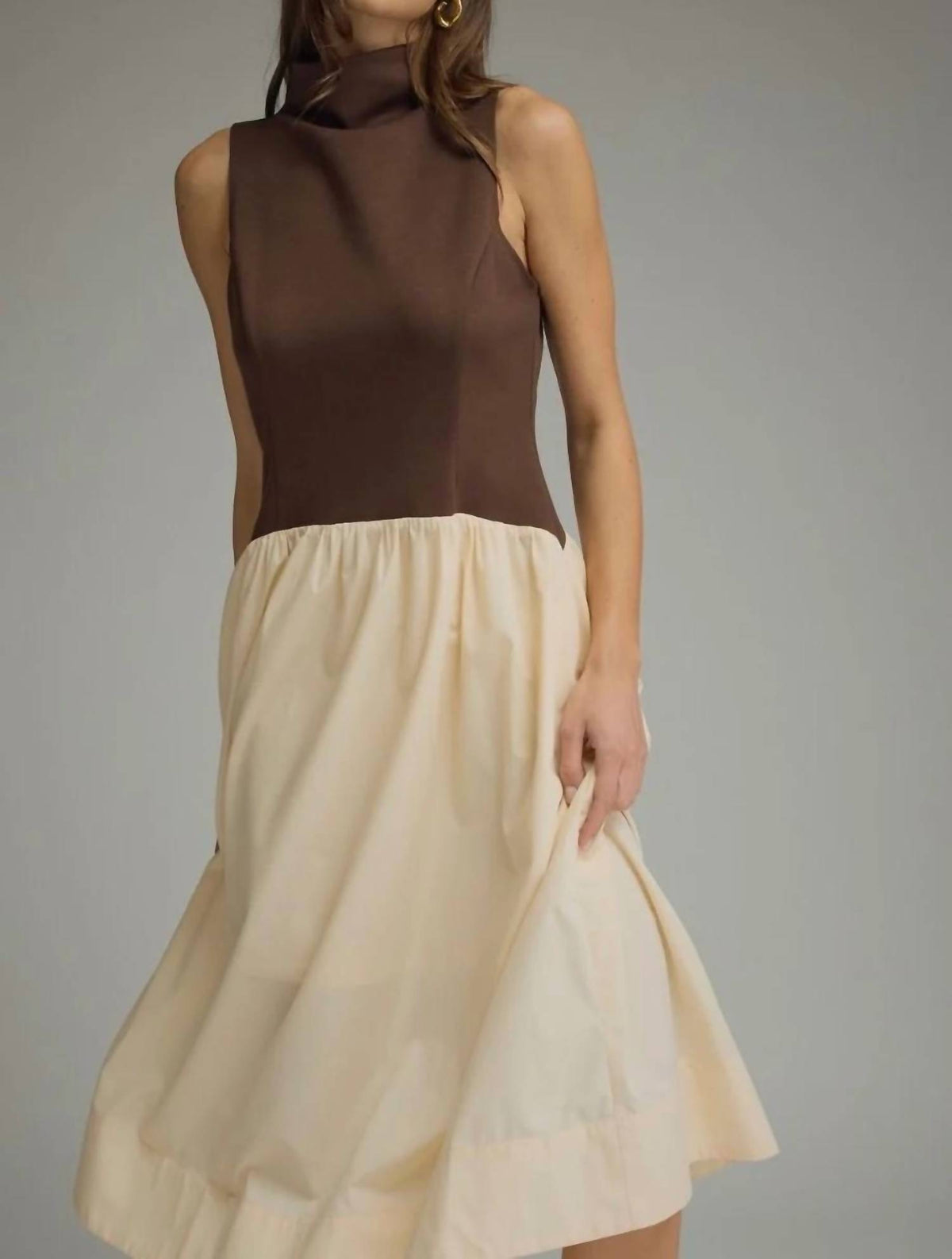 Entro - Melody Two Tone Midi Dress