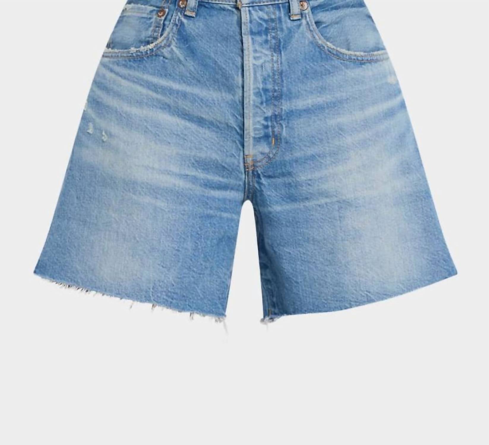 Moussy - Harbeson High Rise Denim Shorts
