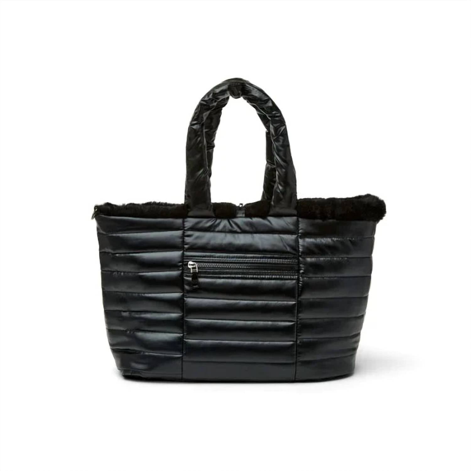 Think Royln - Women's Duplex Reversible Faux Fur Tote Bag