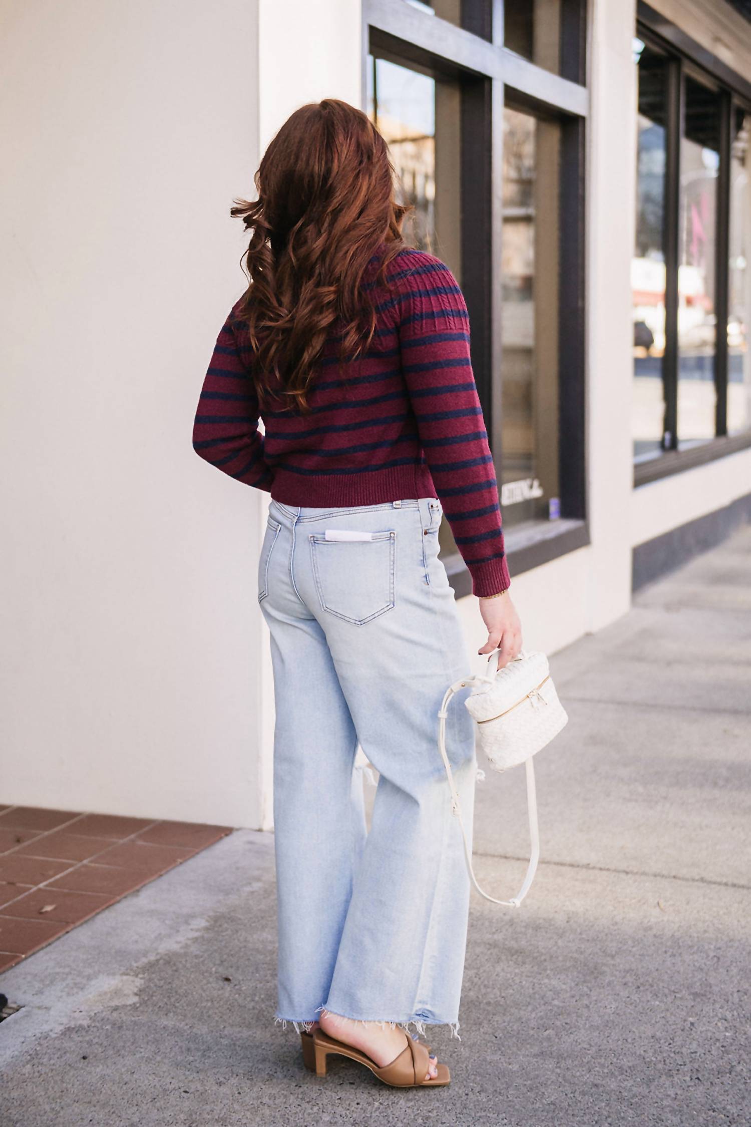 Heartloom - Stripe Cable Knit Cardigan