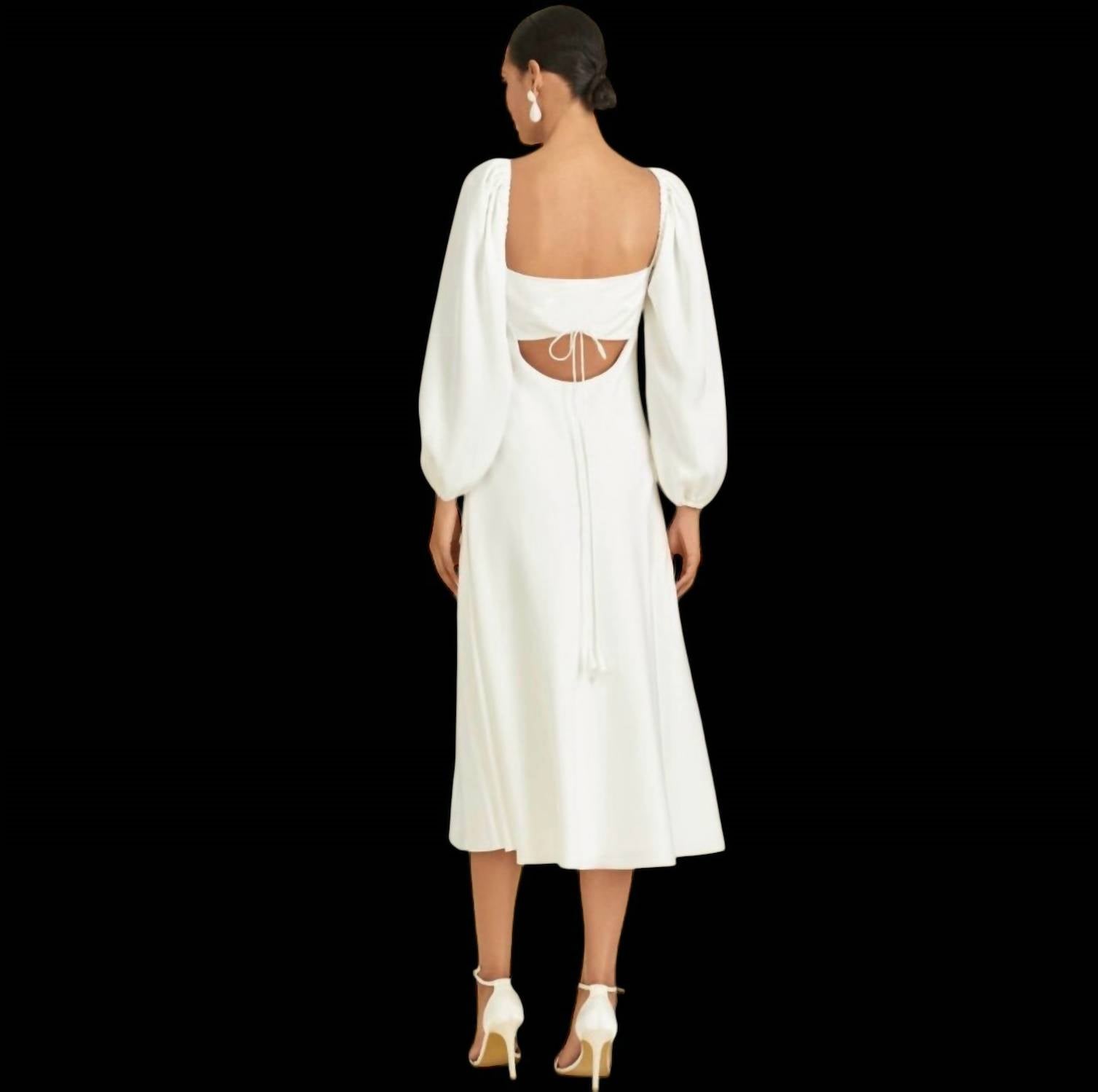 Sachin & Babi - Melody Satin Crepe Cutout Midi Dress
