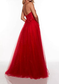 Alyce Paris - Sequined Fit And Flare Prom Maxi Dress