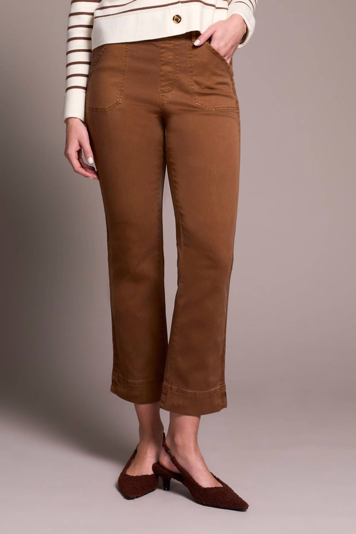 Tribal - Comfort Stretch Pull-on Kick Flare Ankle Pants
