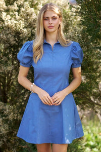 Gigio - A-line Collared Mini Dress