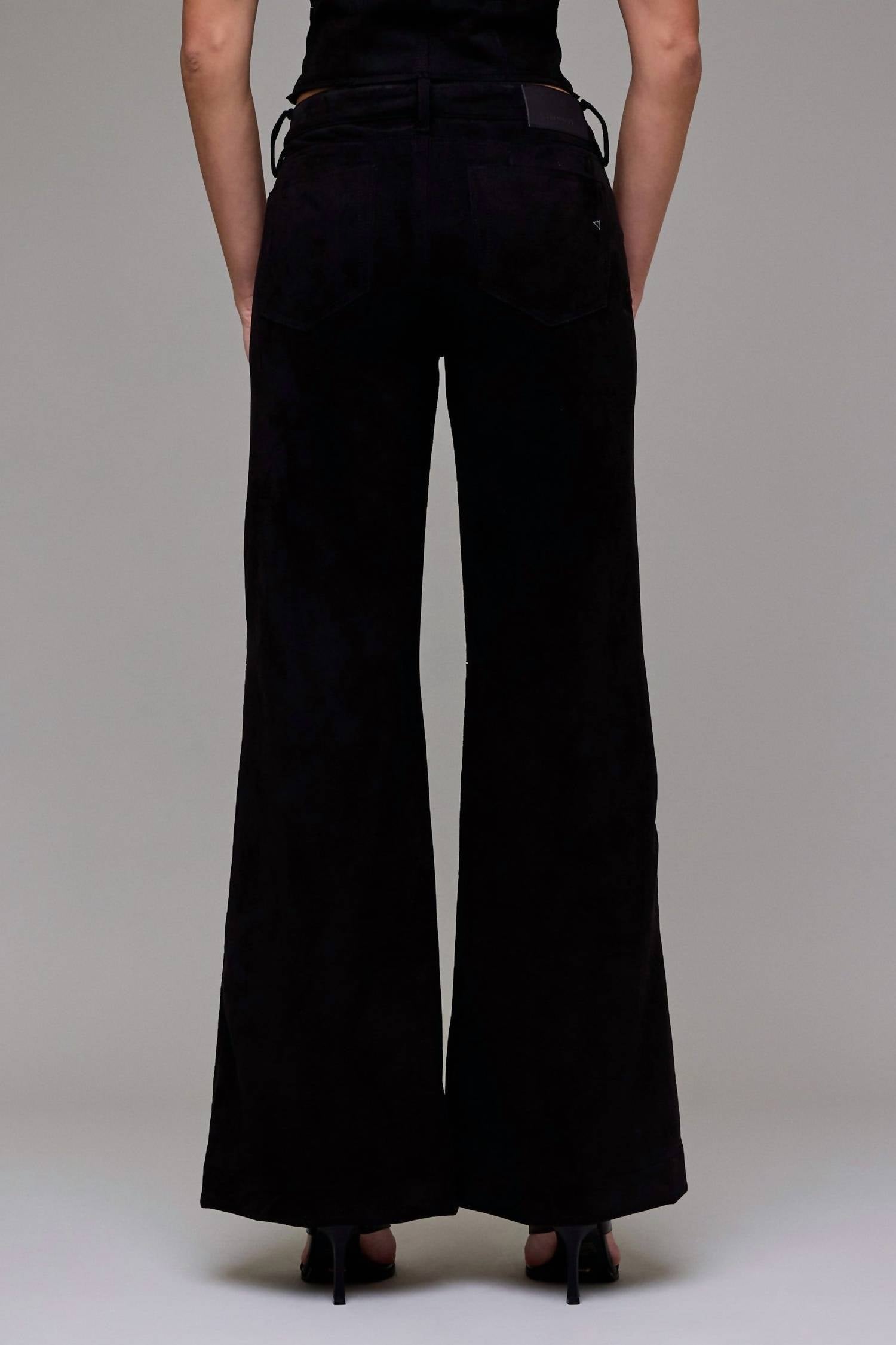 Hidden - Suede Stretch Comfort Flare Pants