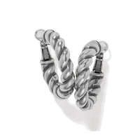 Brighton - Women's Interlok Twist Medium Leverback Hoop Earrings