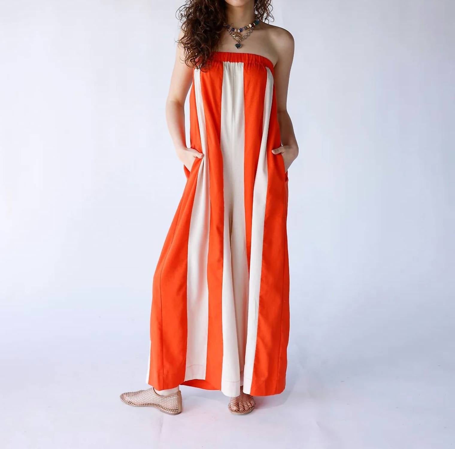 Wishlist - Striped Strapless Jumpsuit