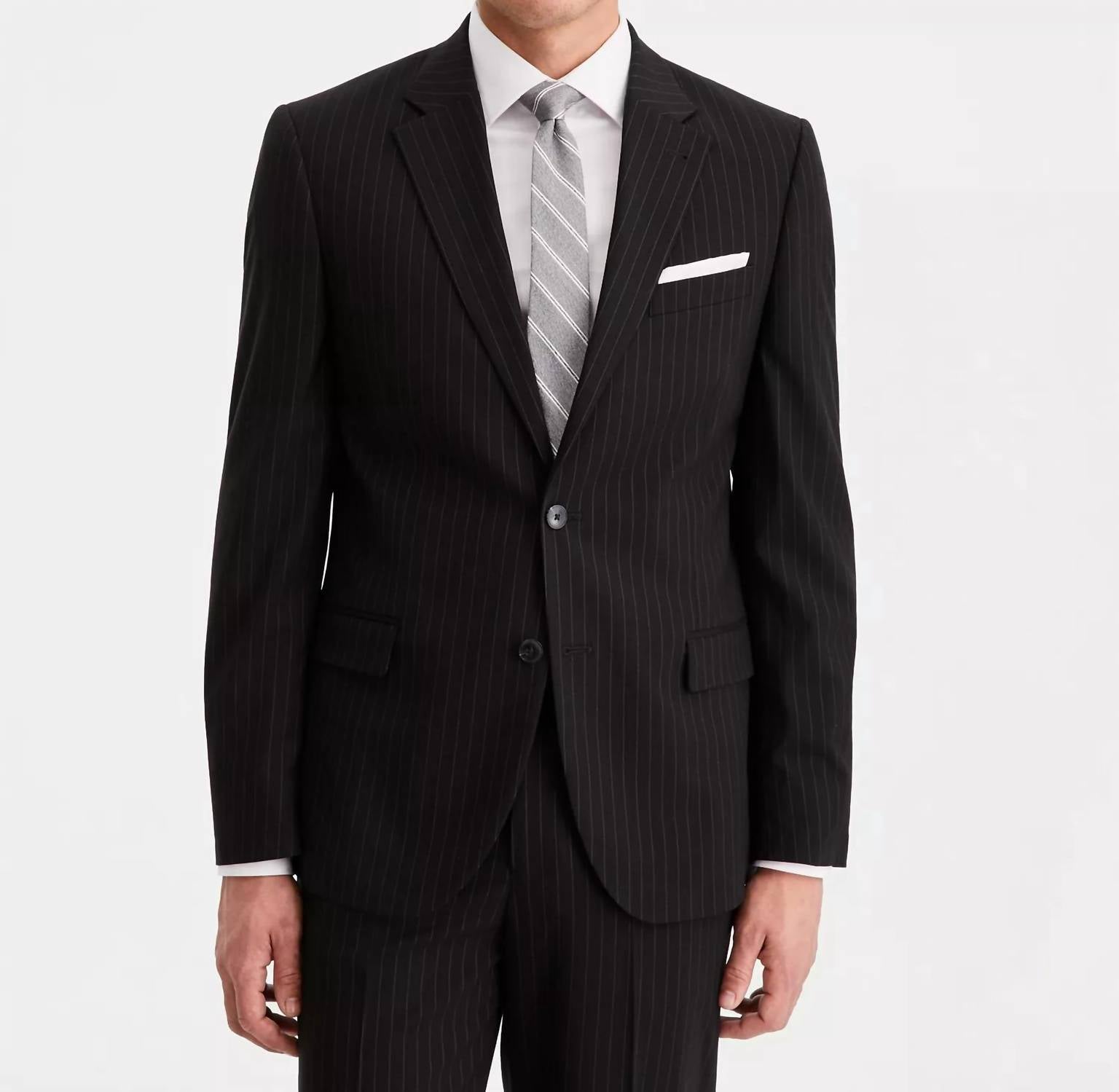 Nautica - Modern Fit Bi-stretch Pinstripe Suit Jacket And Pants