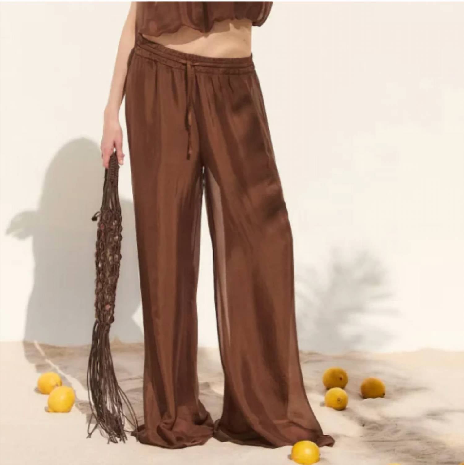 Deluc - Strand Silk Wide Leg Pants