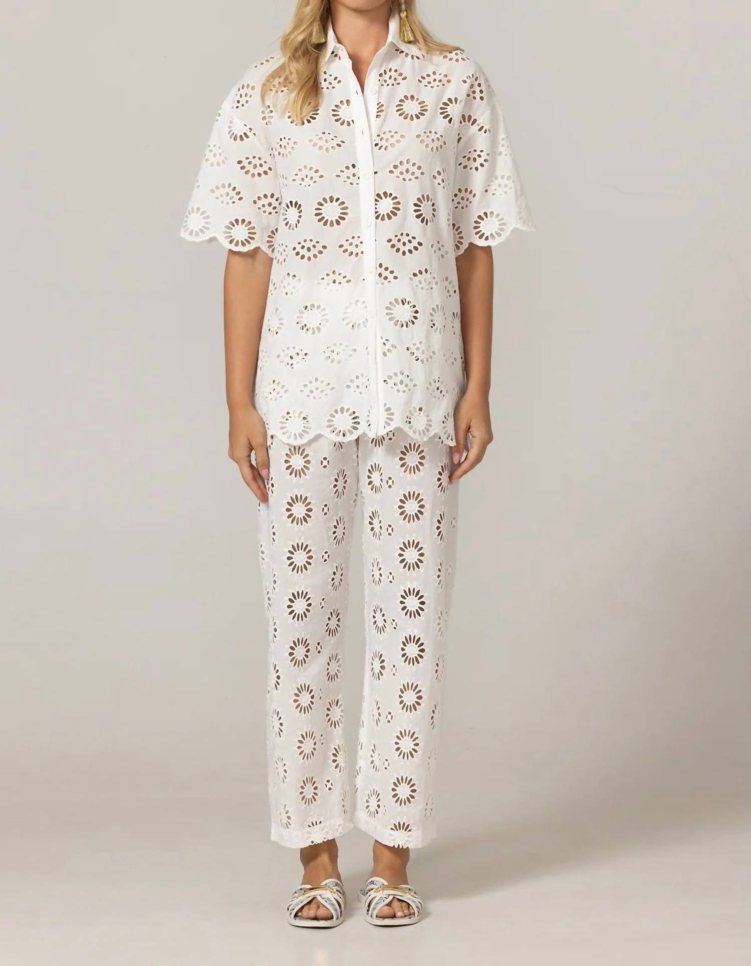 Miss June Paris - Sorbet Eyelet Pants