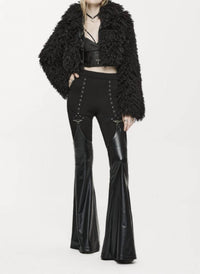 Punk Rave - Punk Leggings With Detachable Pu Leather Leg Gaiters