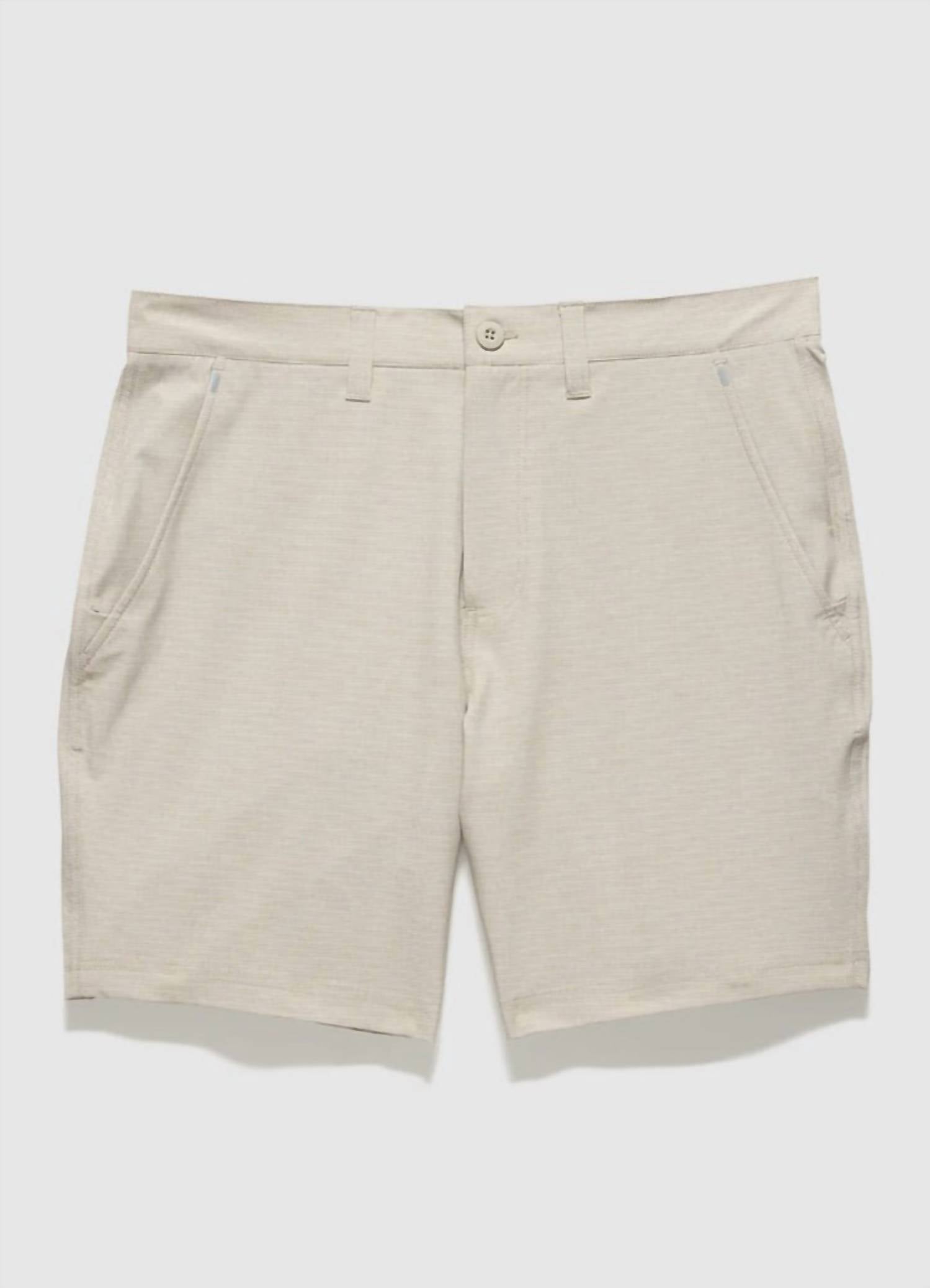 Flags & Anthem Men's Any-wear Madeflex Slub Textured Shorts in silver birch - men's shorts